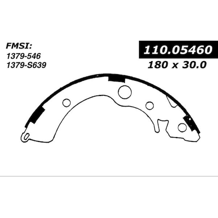 Centric Parts Centric Brake Shoes, 111.05460 111.05460